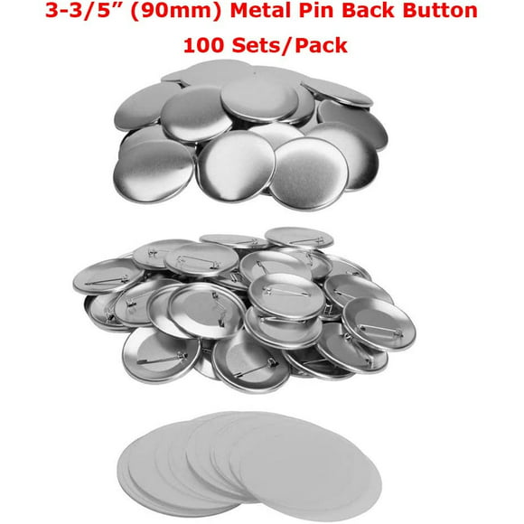PixMax Badge Blanks Pin Button Badge Backs Components DIY Pressing Kit 100 Pack 